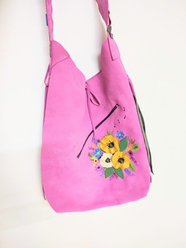 Geanta roz personalizata, unicat