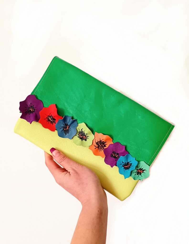 Plic unicat din piele naturala, multicolor